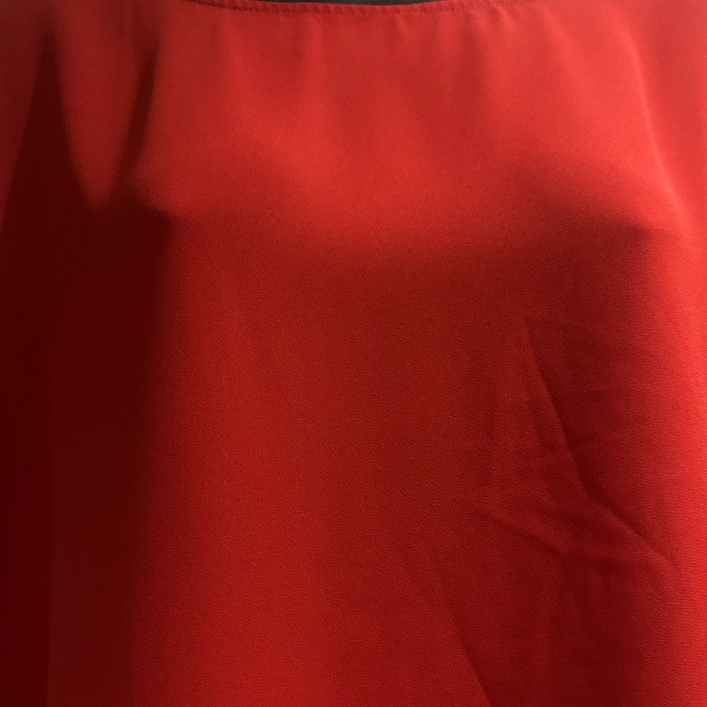 Express Red Ruffle Sleeve Top - Picture 3 of 5